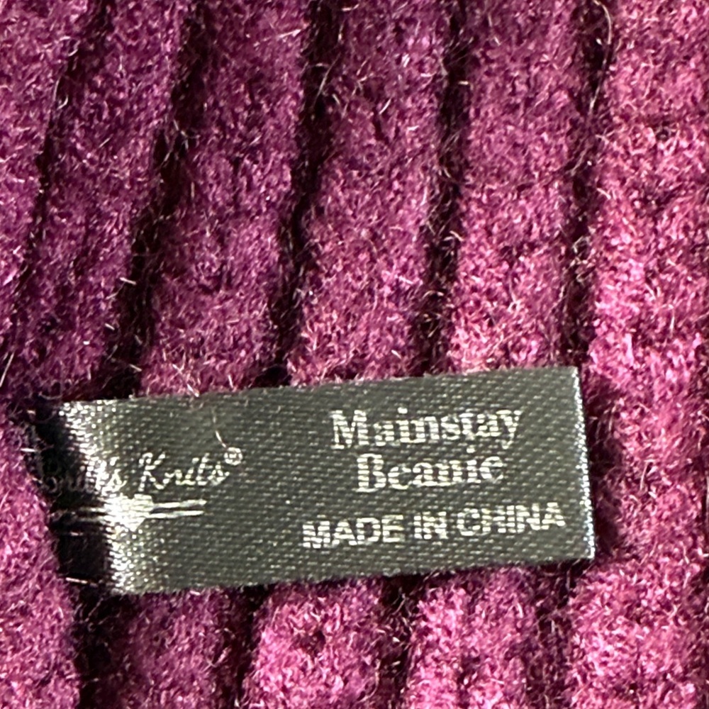 Purple Ribbed Britt’s Knits Beanie - Picture 6 of 9